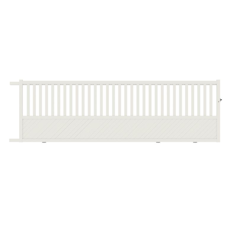 Portail coulissant ETNA aluminium blanc RAL 9016 H.160 x l.507 G Main Image