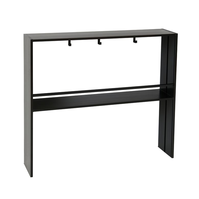 Etagère de crédence métal noir H52xL60 1 tablette + 1 dessus Main Image