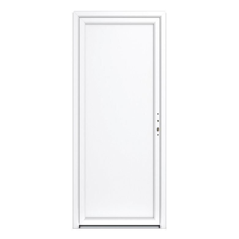Porte de service PVC CANCALE   2 Blanc avec barillet H.200 x l.80 gauche Main Image
