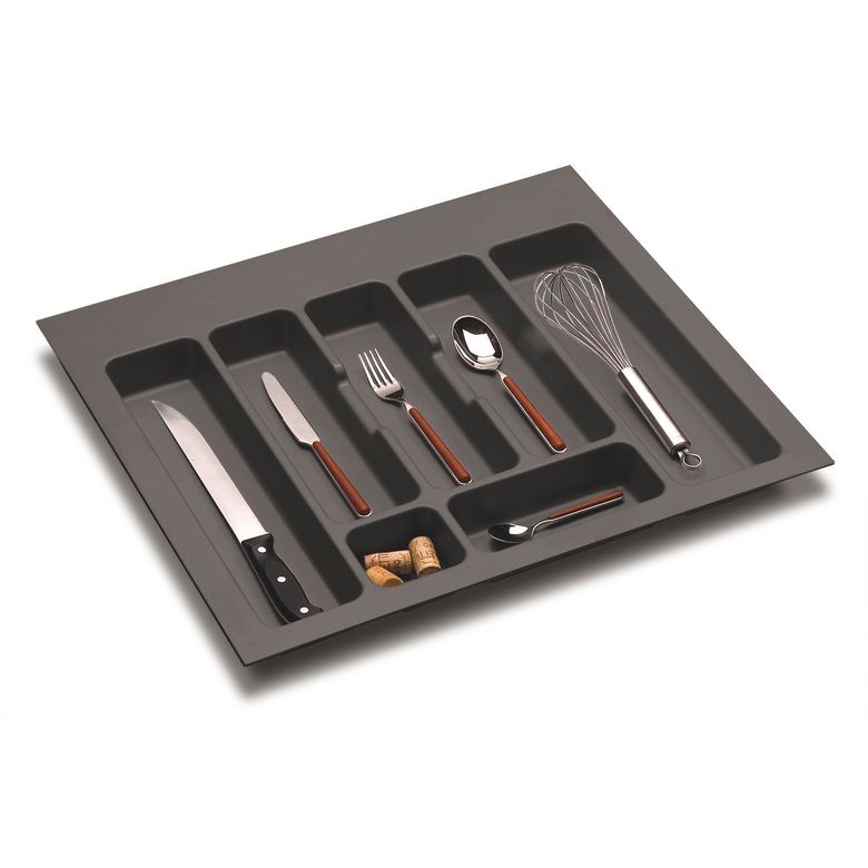 Range couverts pvc anthracite pour tiroir