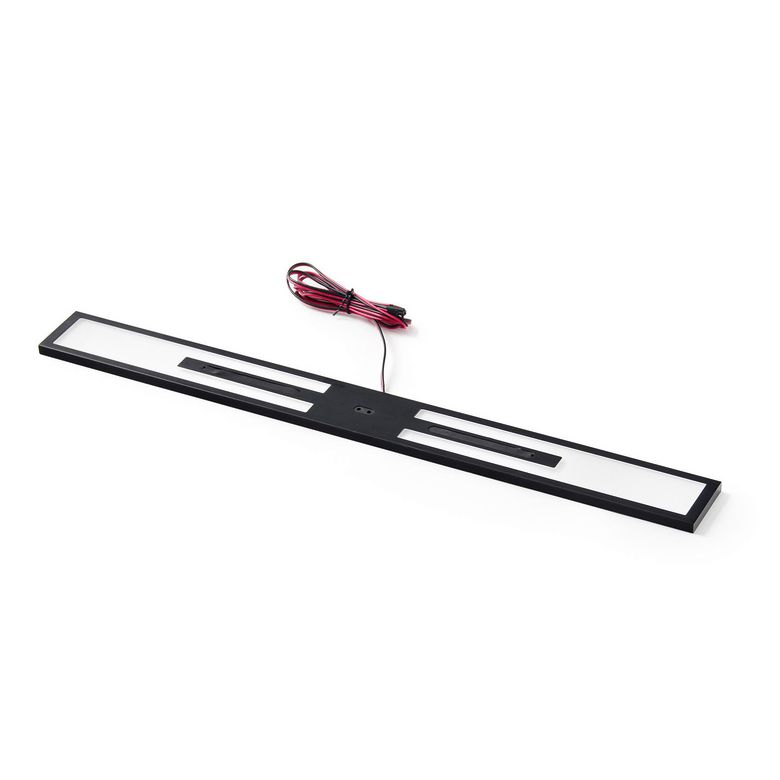 reglette double extra plate  12w + interrupteur + tranformateur  noir l.50 Main Image