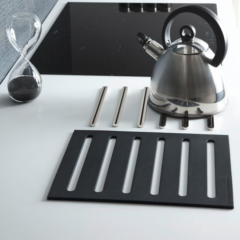 Jeu de 6 baguettes repose-plat + patin central silicone -Lapeyre