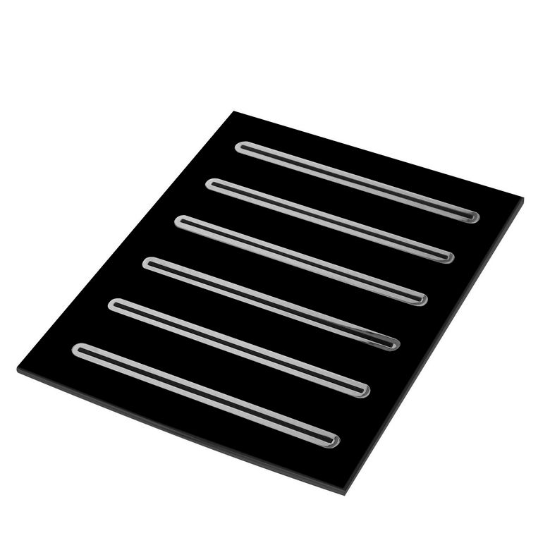 Jeu de 6 baguettes repose-plat + patin central silicone