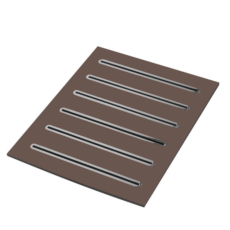 Jeu de 6 baguettes repose-plat + patin central silicone