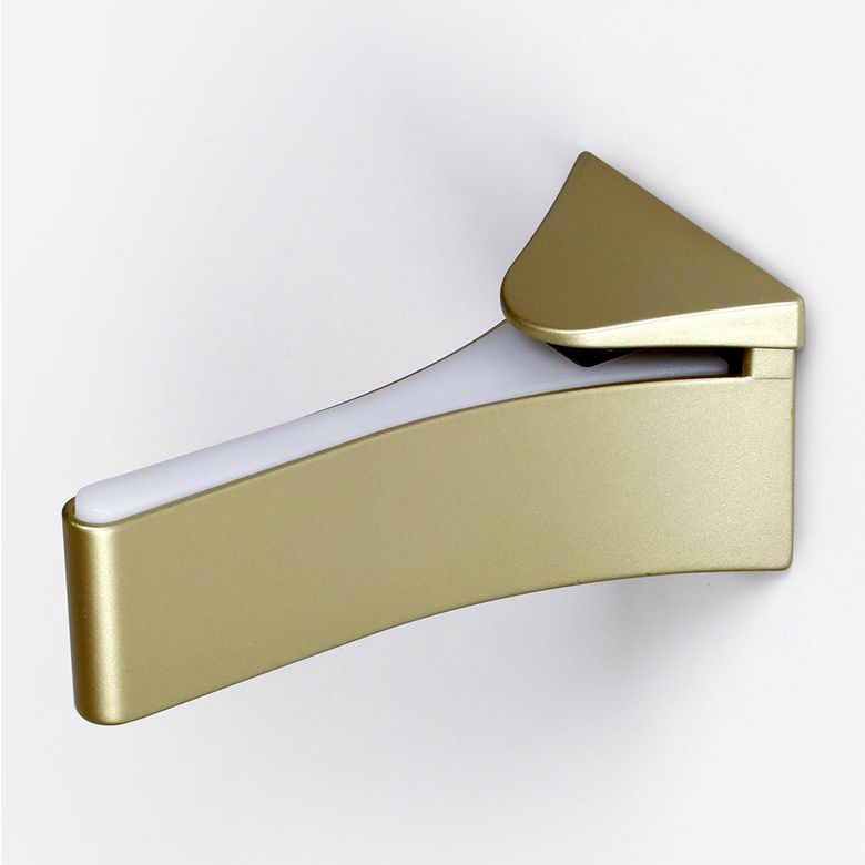 Paire de supports doré mat pour étagère