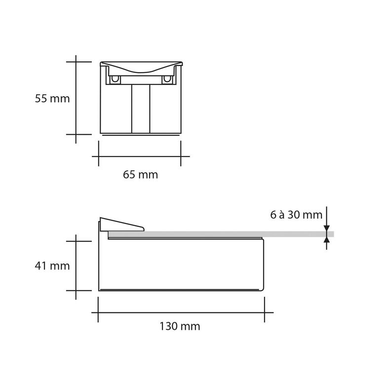 Paire de supports doré mat pour étagère - Lapeyre