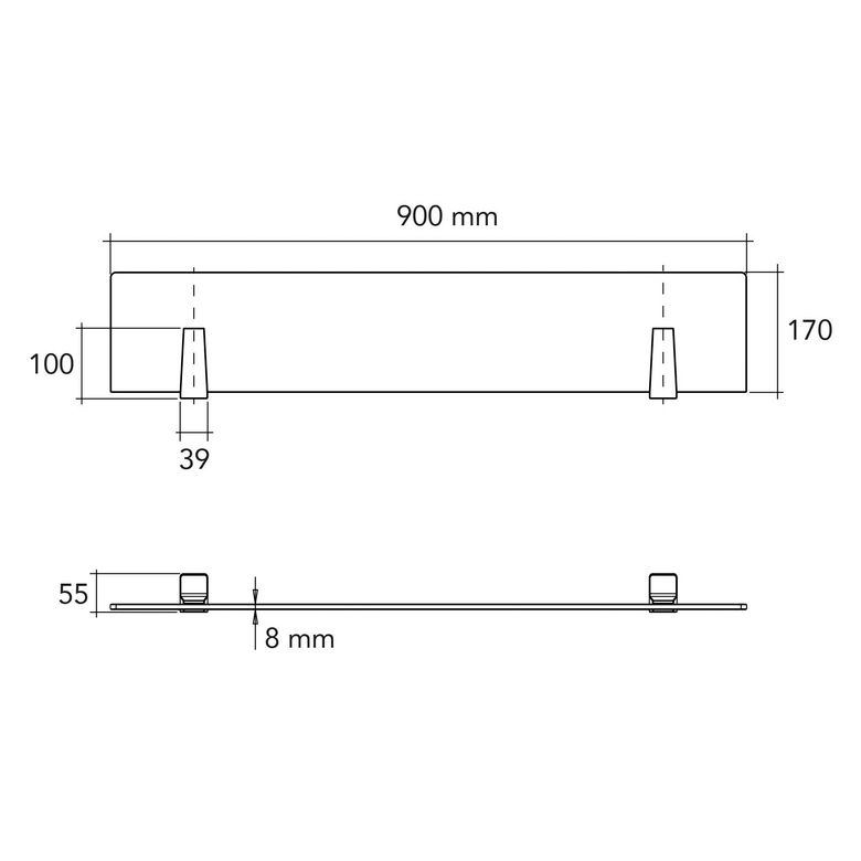 Ecran anti-projection en verre amovible-Lapeyre