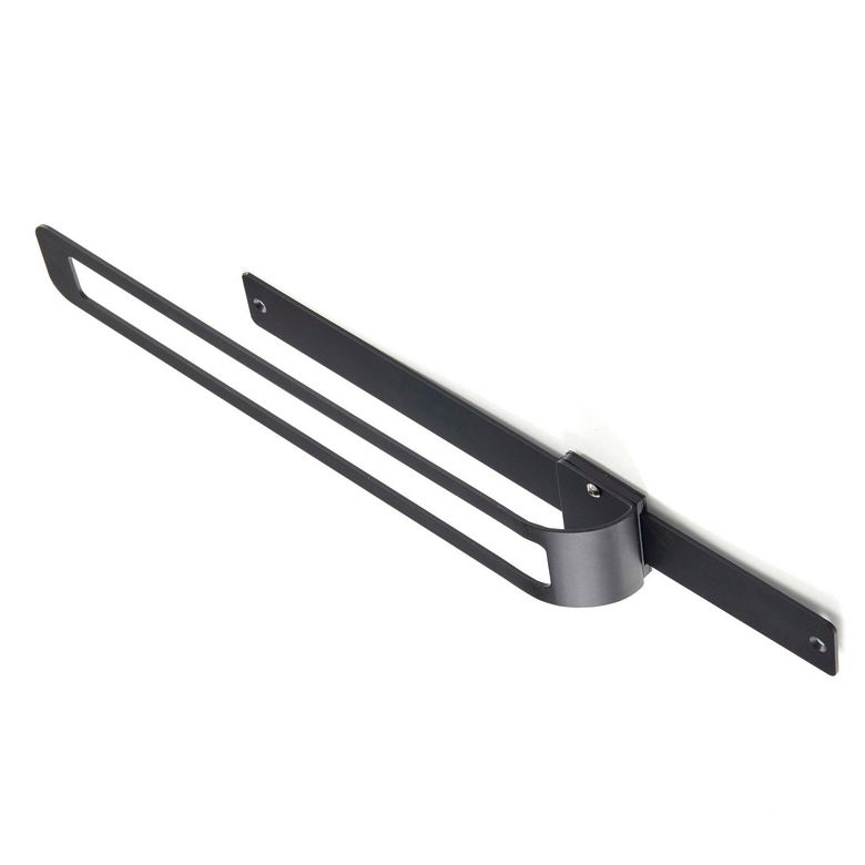 Porte-torchon coulissant noir mat en acier vernis Main Image