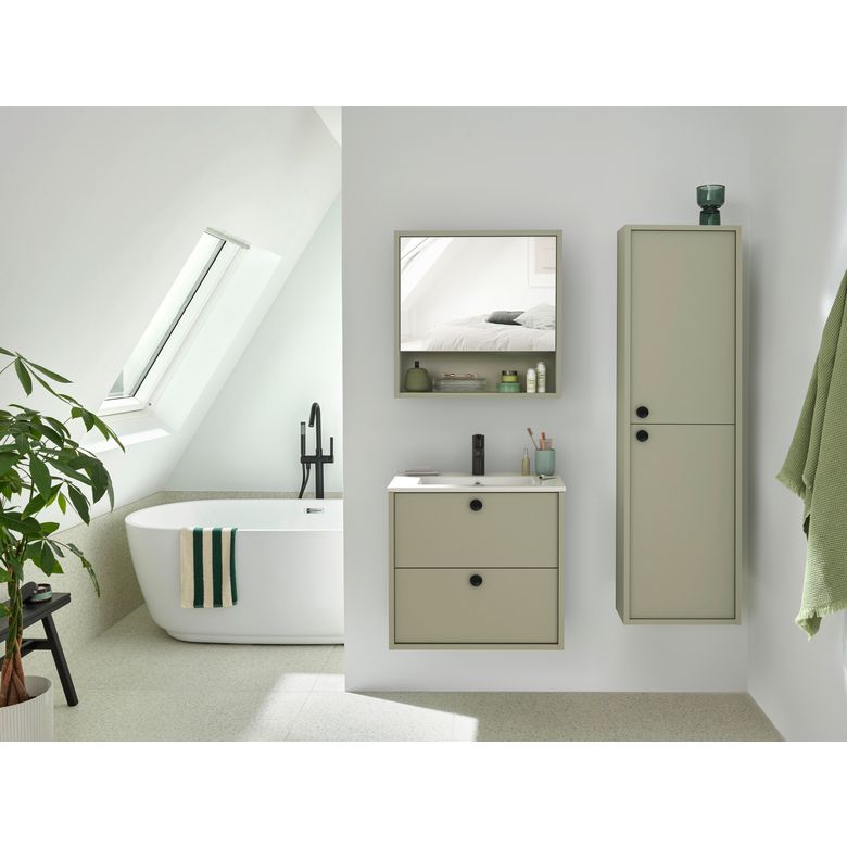 Plan vasque simple L.61 cm céramique FORMEO | Lapeyre