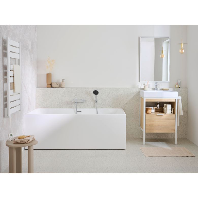 Meuble sous vasque 60 cm 1 tiroir metal 2- Lapeyre