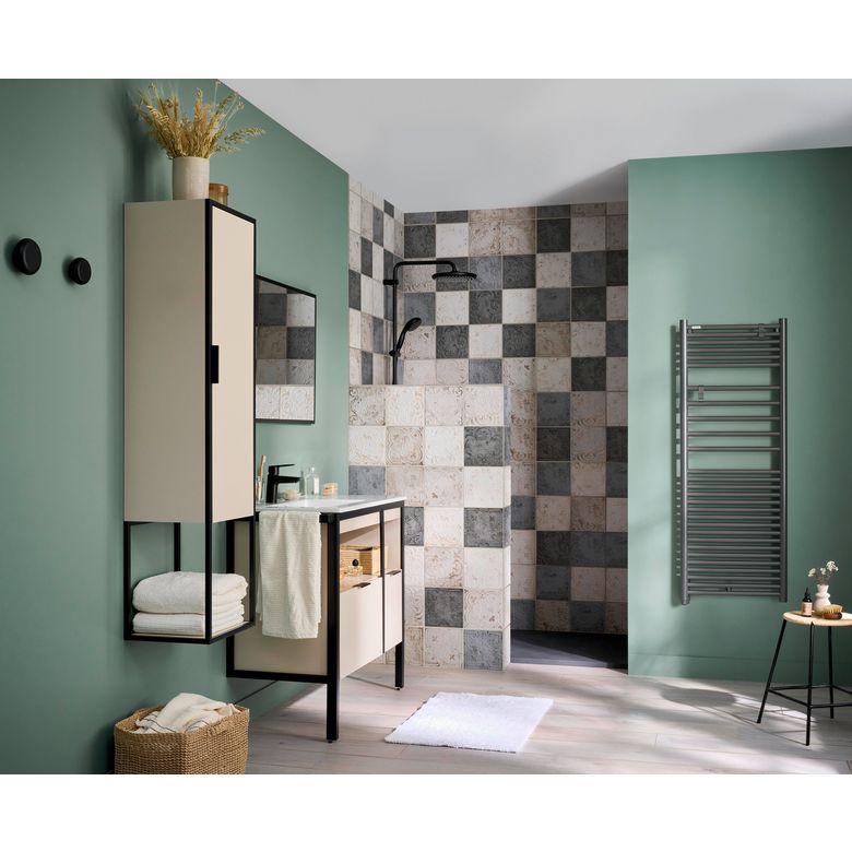Meuble sous vasque 90 cm 2 tiroirs metal 2-Lapeyre