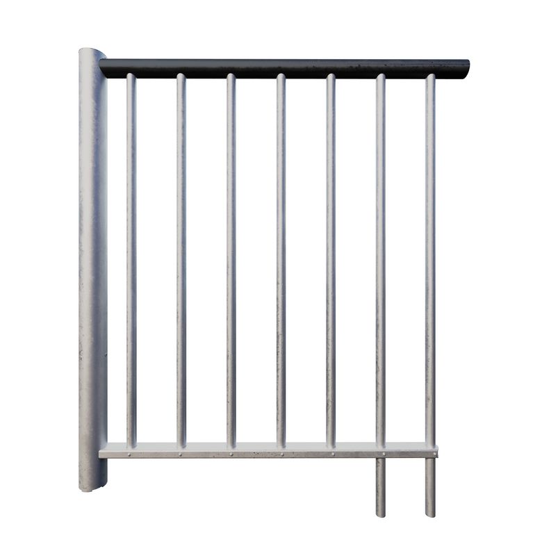 Kit balustrade pour escalier Spiral extérieur ETHAN galvanisé, longueur 100 cm Main Image