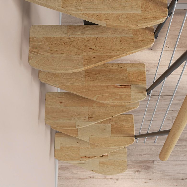Escalier gain de place bali 2 droit en hêtre -Lapeyre