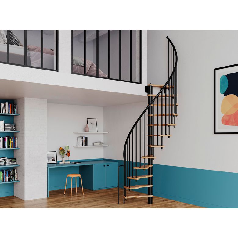 Solution gain de place Spiral 180° - Escaliers