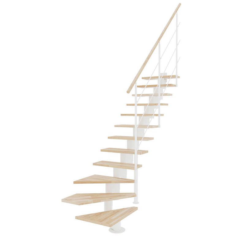 Echelle gain de place quart tournant bas London hêtre