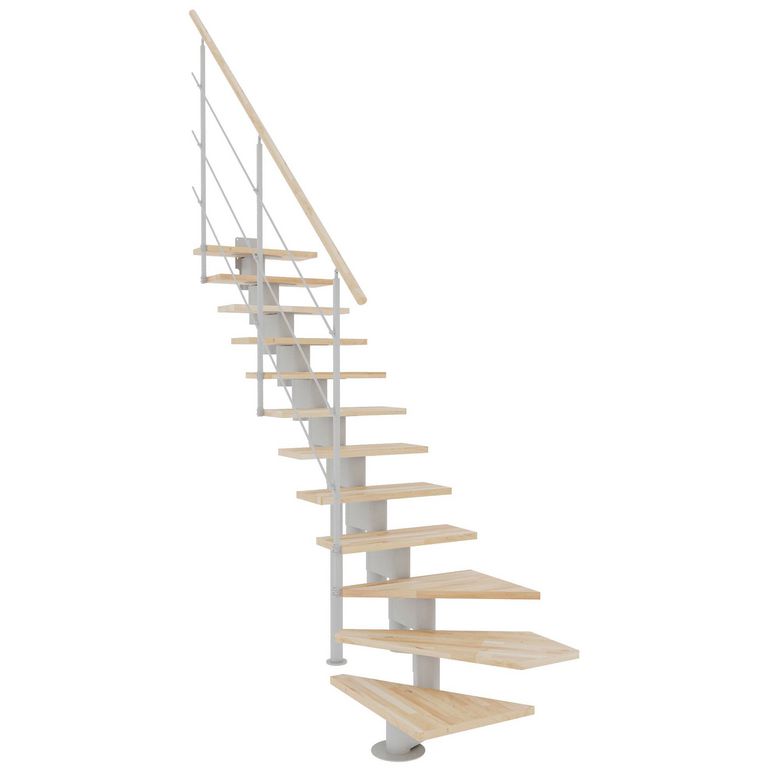 Echelle gain de place quart tournant bas London hêtre