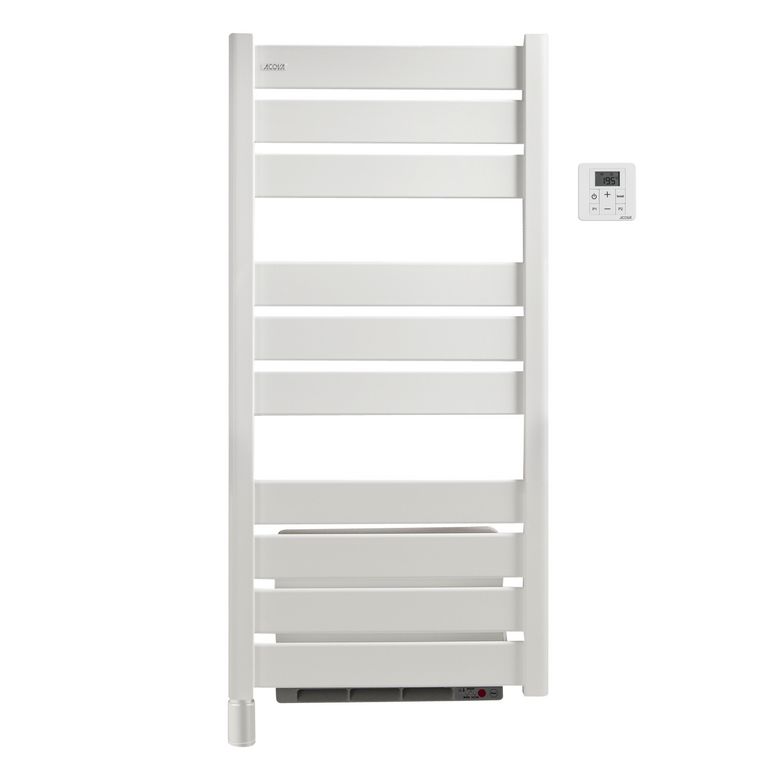 Sèche-serviettes électrique soufflant MADRAS 500+1000W blanc H.109.4x l.50 Main Image