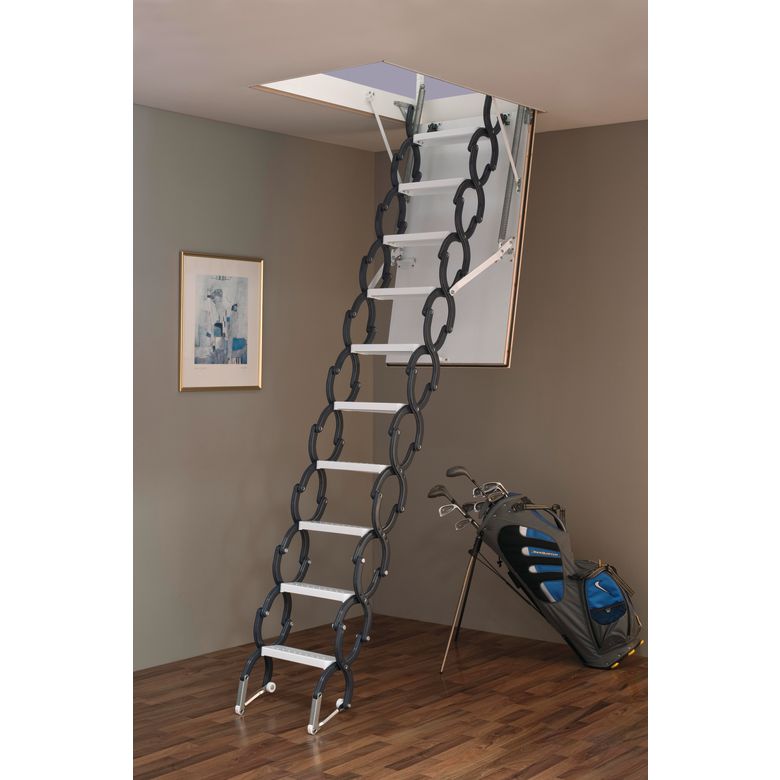 Echelle escamotable accordéon en acier - Escaliers