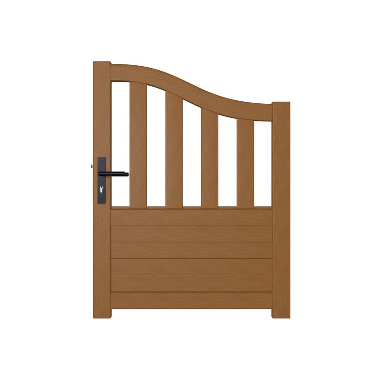 Portillon bois SANCY 2 chapeau de gendarme acc. réglables H.110 x l.100 droit Main Image