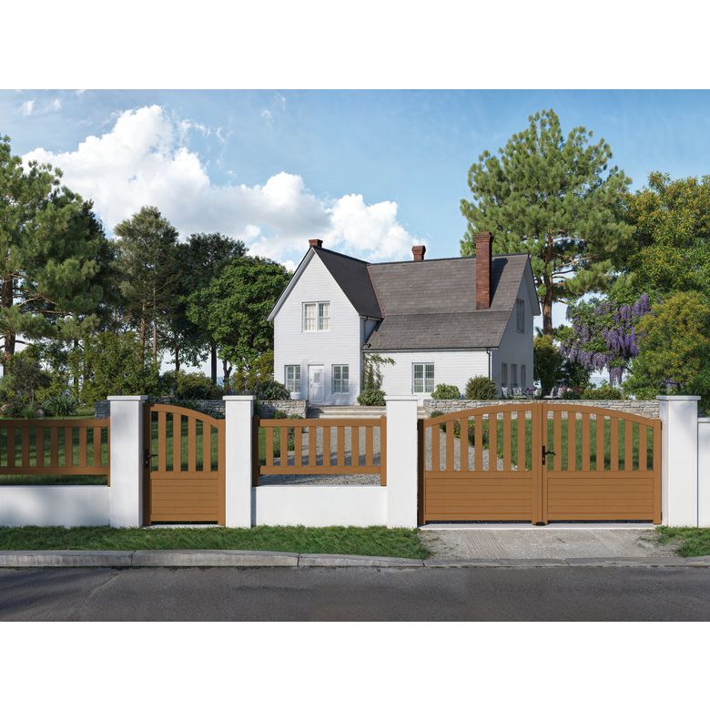 Portillon bois LANDES avec accessoires réglables -Lapeyre