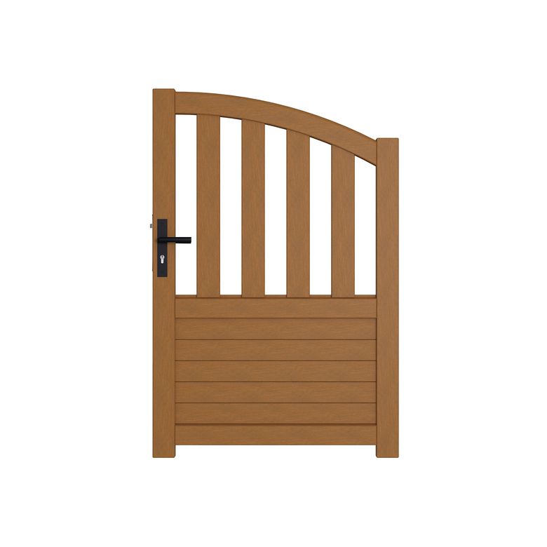 Portillon bois LANDES 2 avec accessoires réglables H.130 x l.100 droit Main Image