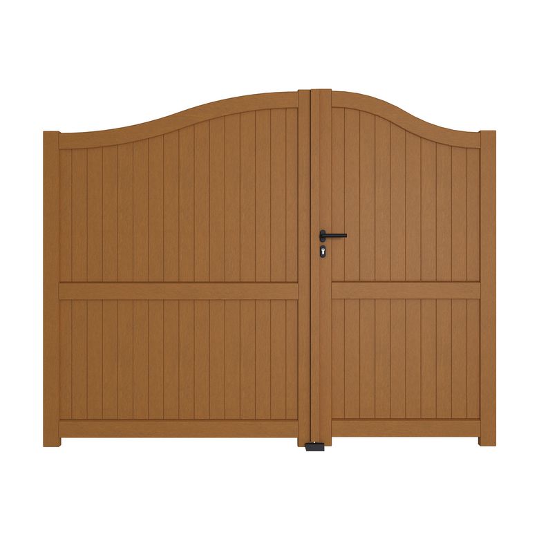 Portail battant bois ROQUEBRUNE 2 avec accessoires réglables H.200 x l.250 Main Image