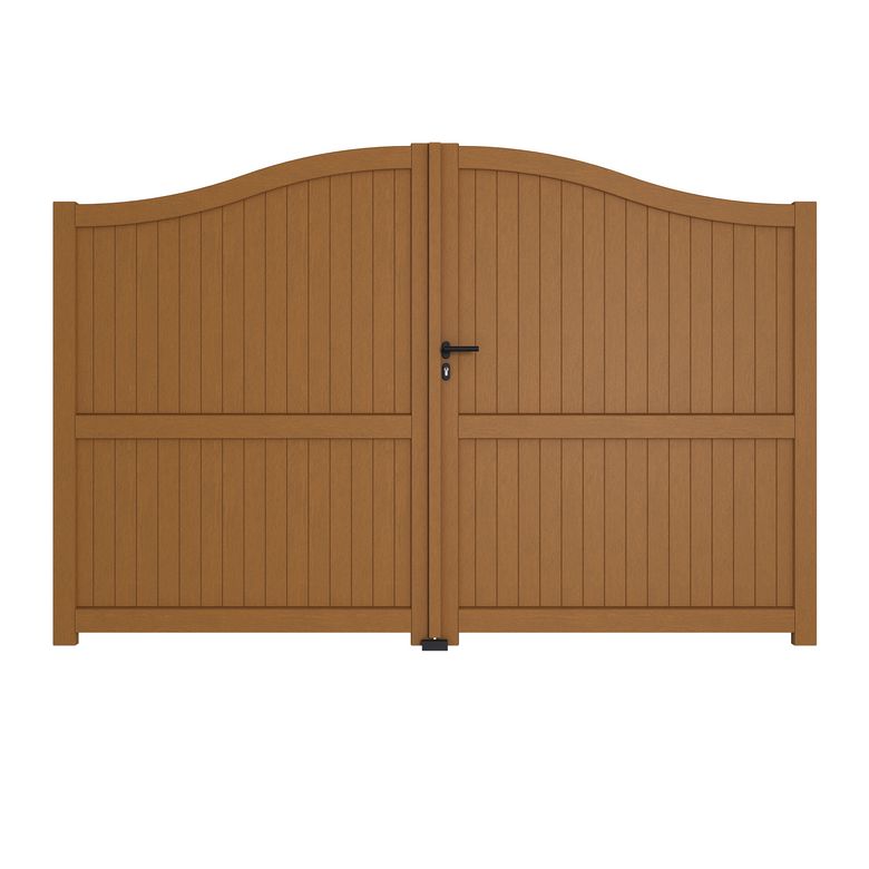 Portail battant bois ROQUEBRUNE avec accessoires réglables -Lapeyre