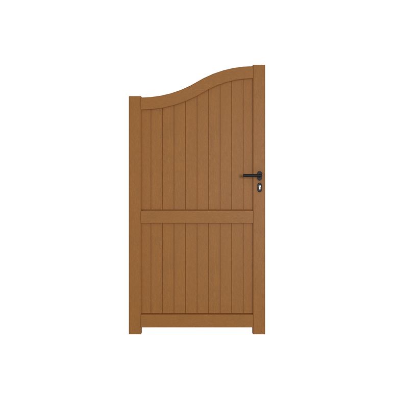 Portillon bois ROQUEBRUNE chapeau de gendarme acc.réglables -Lapeyre