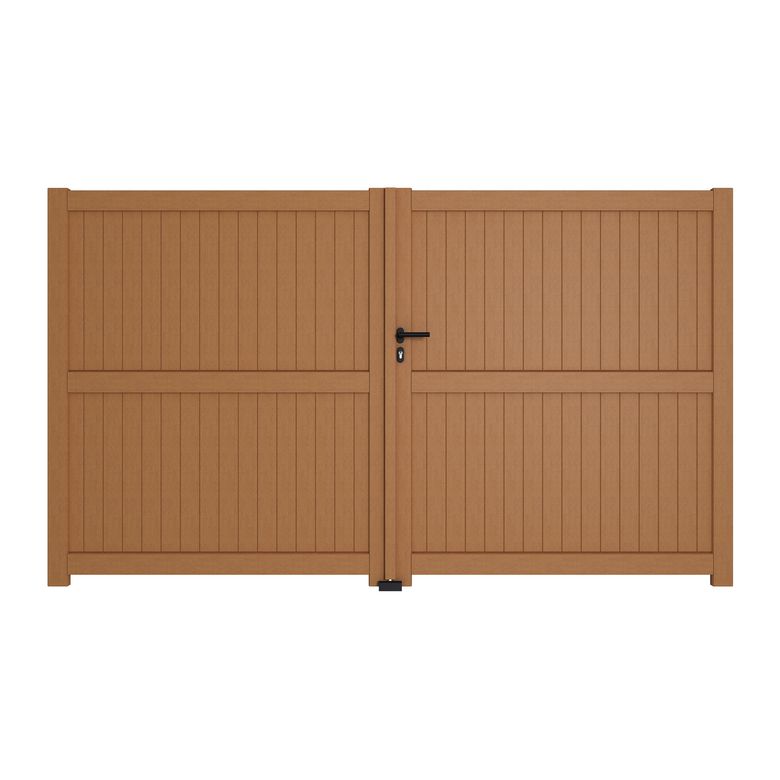 Portail battant bois FONTANGES avec accessoires réglables