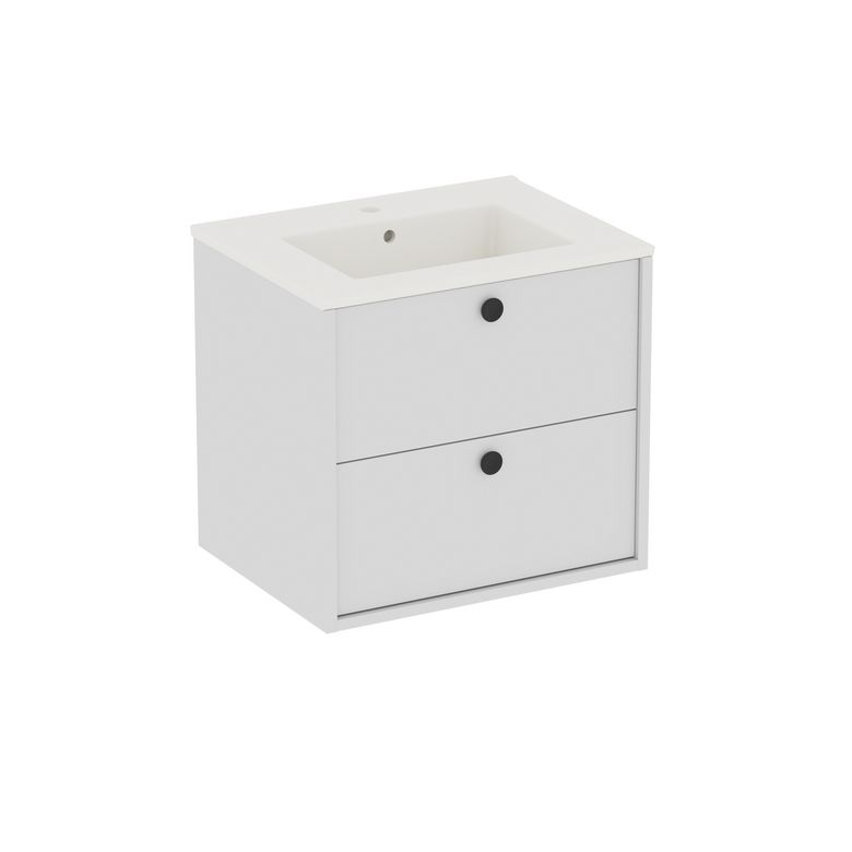 Plan vasque simple L.61 cm céramique FORMEO | Lapeyre