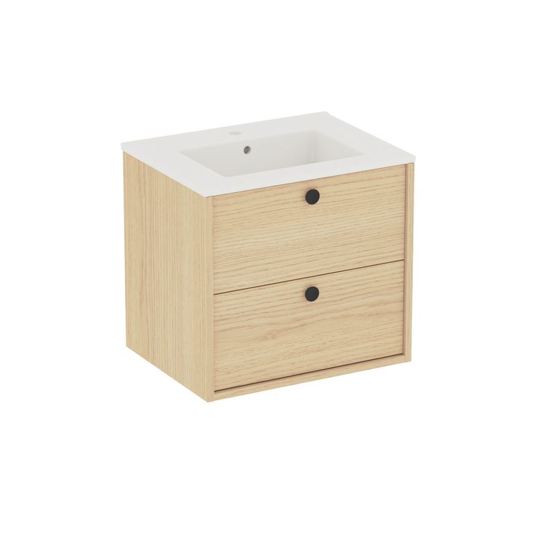 Plan vasque simple L.61 cm céramique FORMEO | Lapeyre