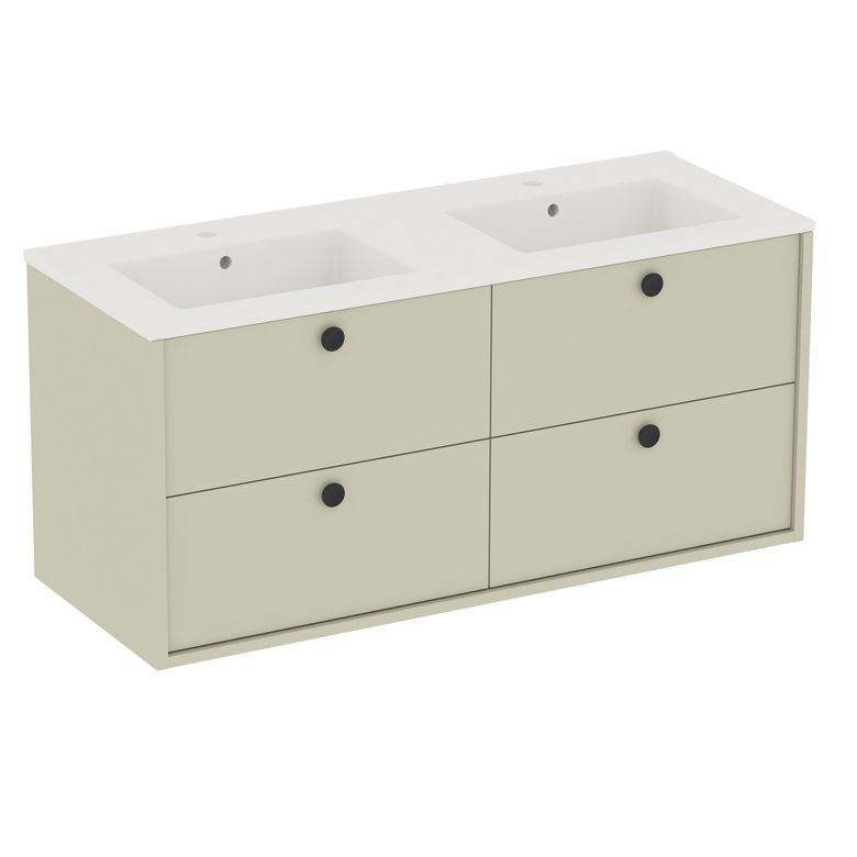 Plan double vasque L.121 cm céramique FORMEO