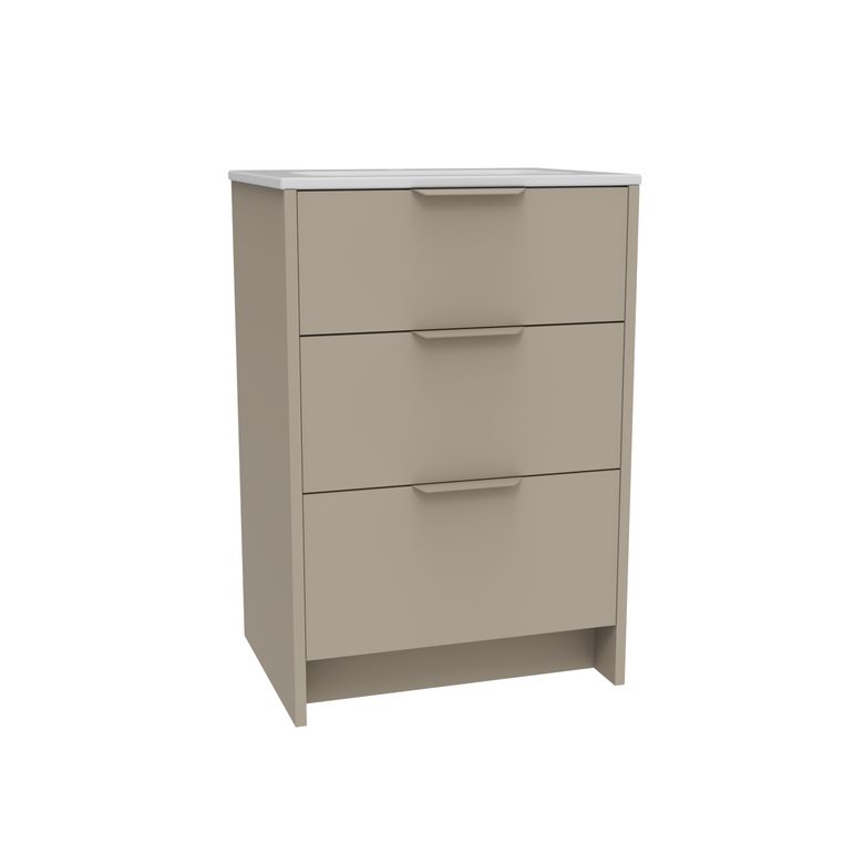 Meuble sous-vasque 60 cm avec 3 tiroirs FABIAN - Lapeyre