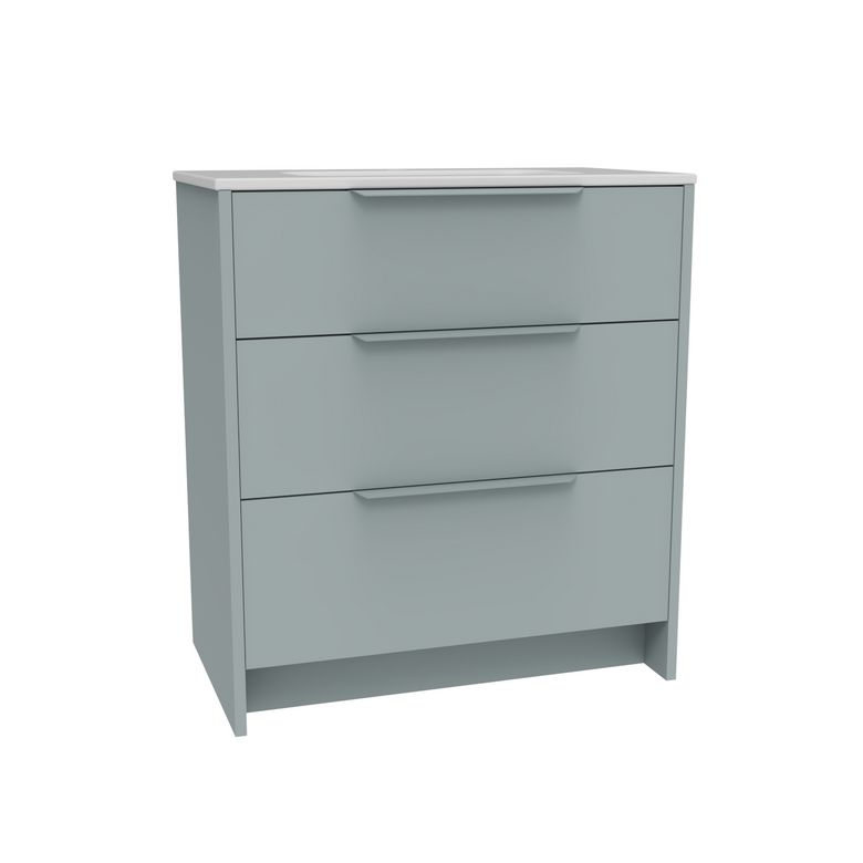 Meuble sous-vasque 80 cm avec 3 tiroirs FABIAN - Lapeyre