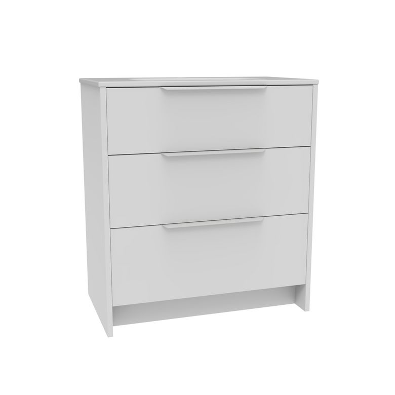 Meuble sous-vasque 80 cm avec 3 tiroirs FABIAN