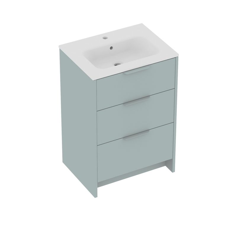 Meuble sous-vasque 60 cm avec 3 tiroirs FABIAN - Lapeyre
