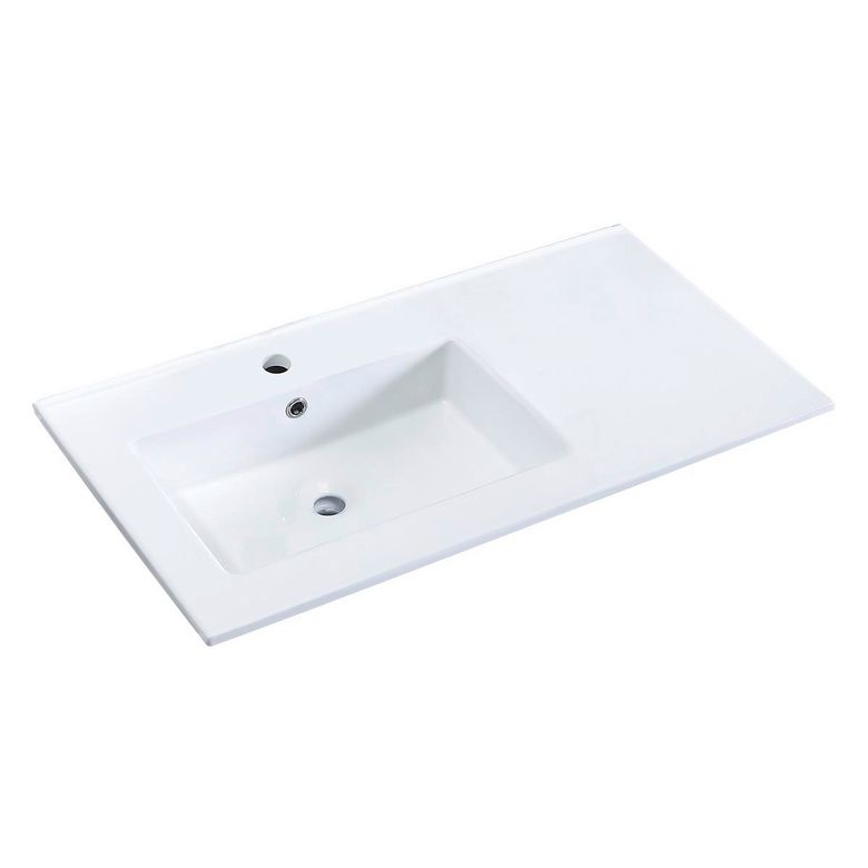 Vasque METAL2 L.90 cm avec plage de dépose à droite céramique Main Image