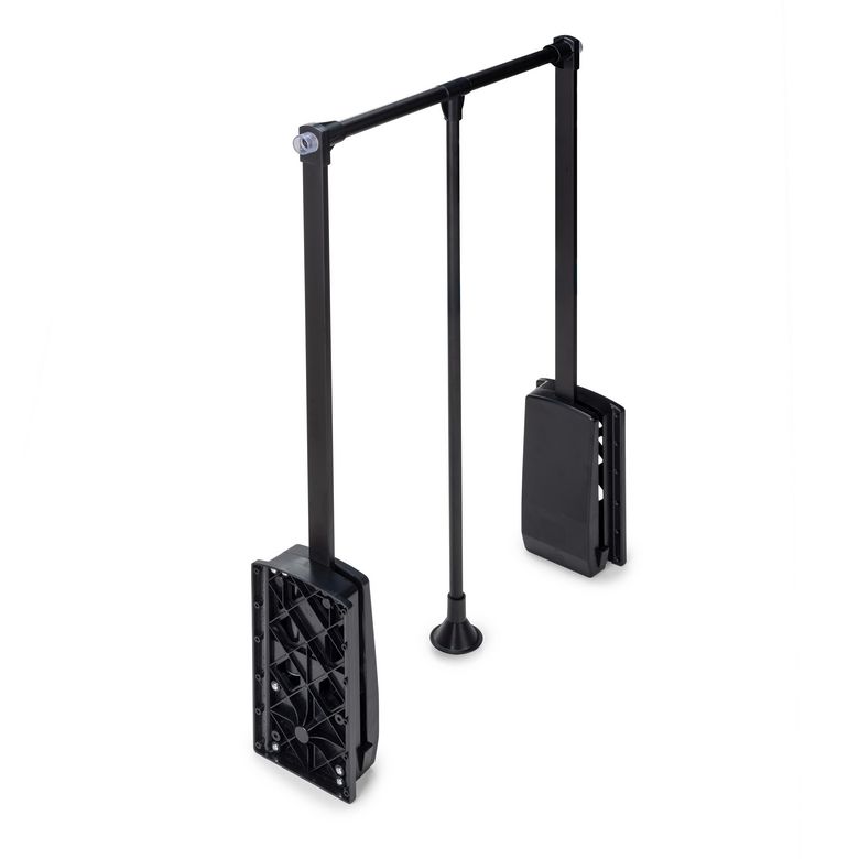 Penderie escamotable noir fixation laterale l.45 - 60 cm Main Image