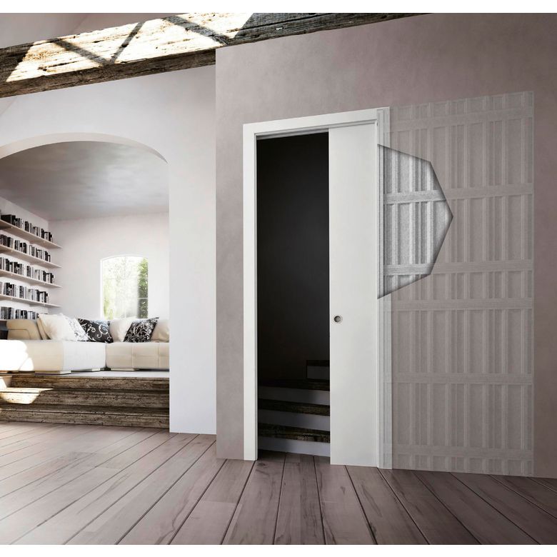 Cloison métal pour porte coulissante Platinium MEASTRO - Lapeyre