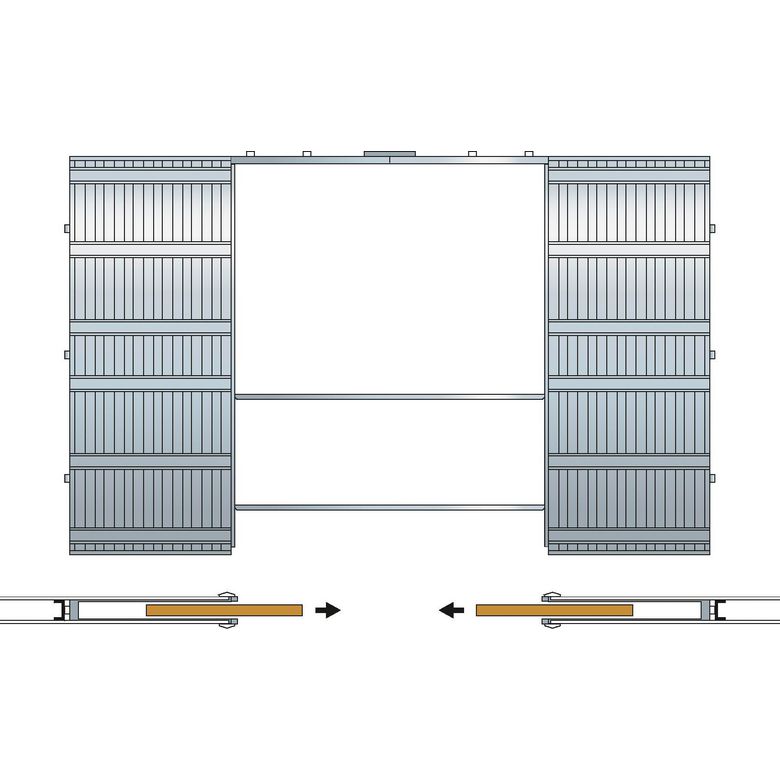 1/2 cloison GOLD pour porte coulissante Platinium MEASTRO - Lapeyre