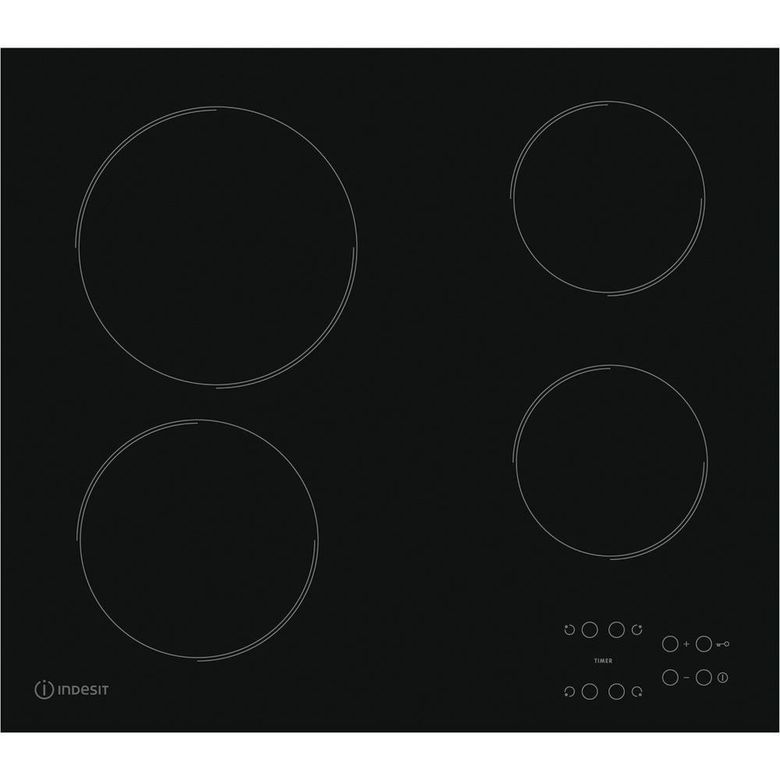 Table vitrocéramique noir 4 foyers Indesit RI161C Main Image