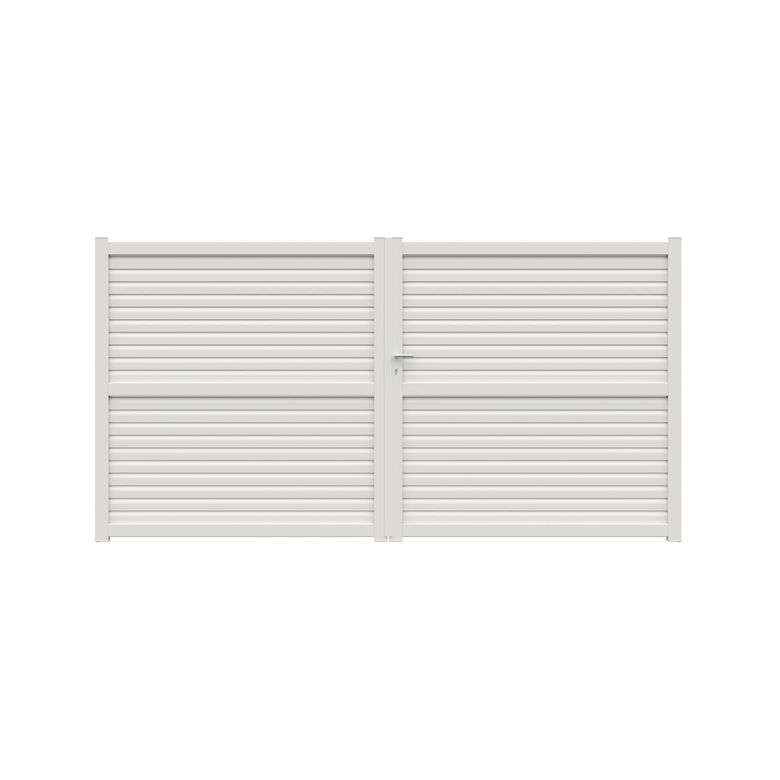Portail battant VALINTIA alu blanc RAL 9016 H.182 x l.350 Main Image