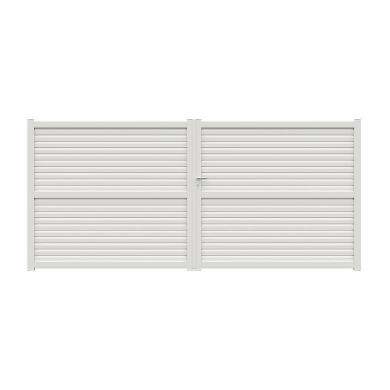Portail battant VALINTIA alu blanc RAL 9016 H.182 x l.400 Main Image