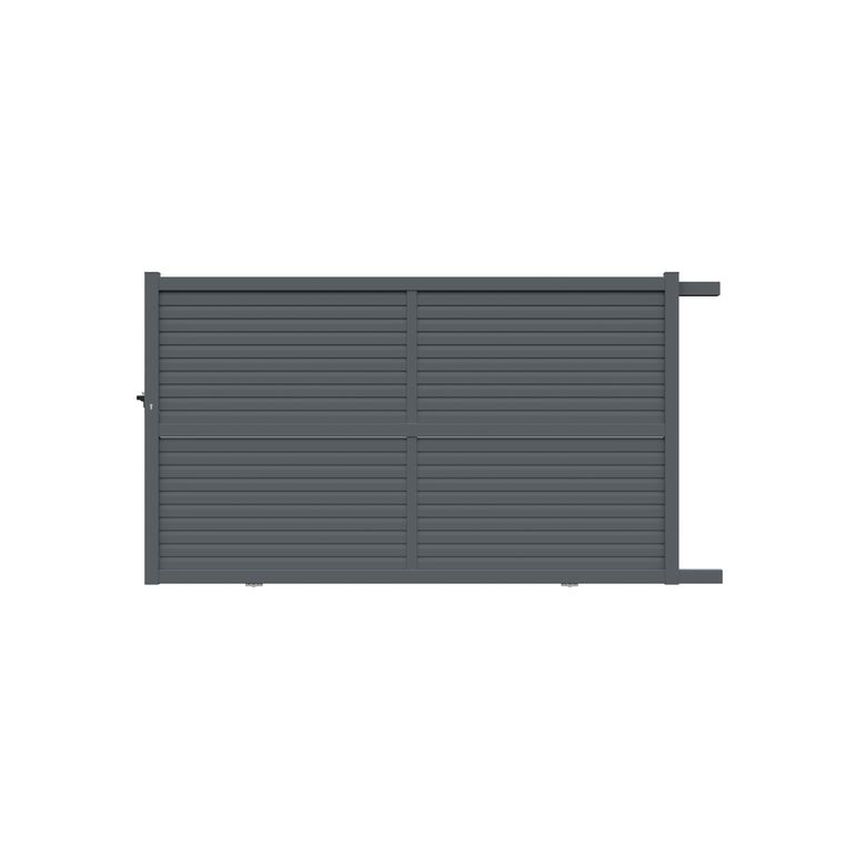Portail coulissant VALINTIA alu gris anthracite RAL 7016 H.181 x l.300 droite Main Image