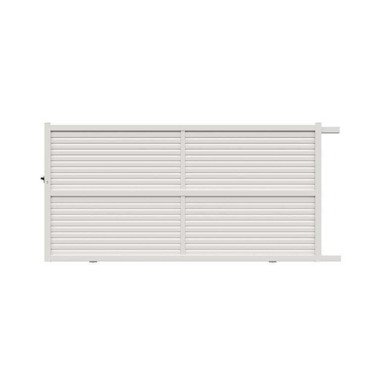 Portail coulissant VALINTIA alu blanc RAL 9016 H.181 x l.350 droite Main Image