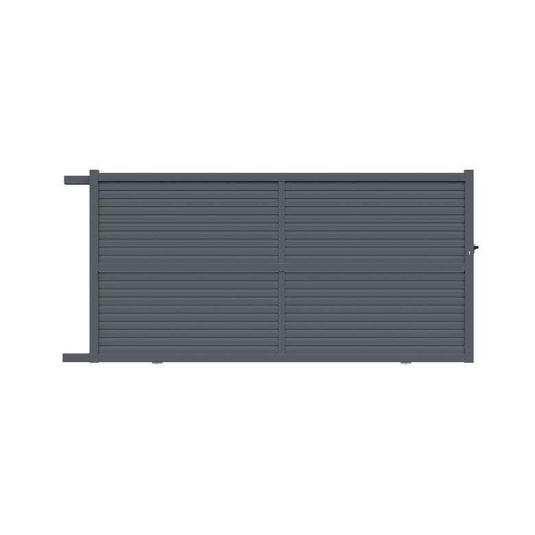Portail coulissant VALINTIA alu gris anthracite RAL 7016 H.181 x l.350 gauche Main Image