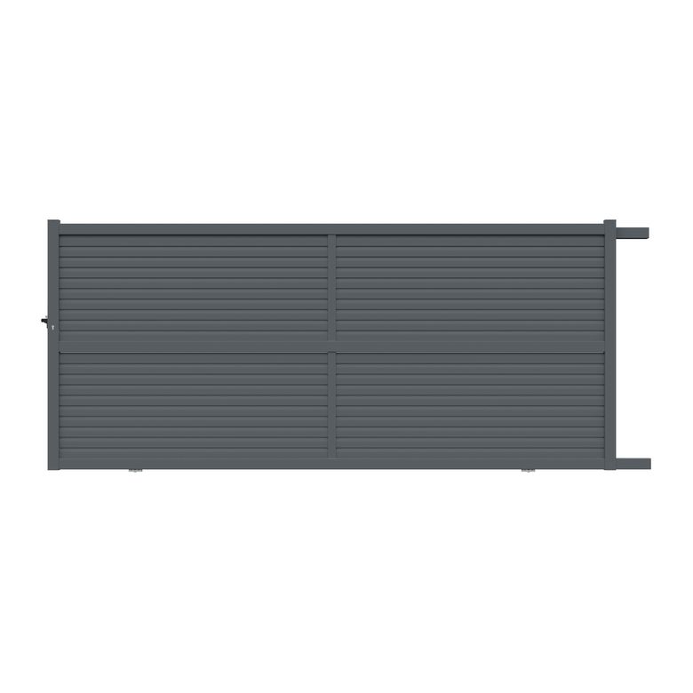 Portail coulissant VALINTIA alu gris anthracite RAL 7016 H.181 x l.400 droite Main Image