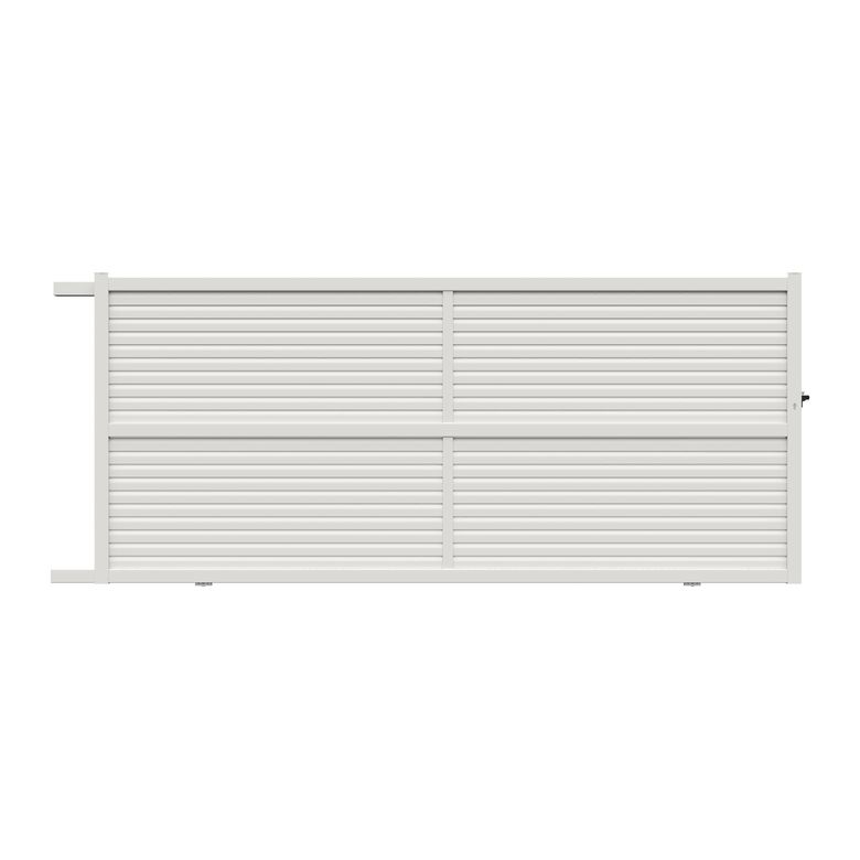 Portail coulissant VALINTIA alu blanc RAL 9016 H.181 x l.400 gauche Main Image