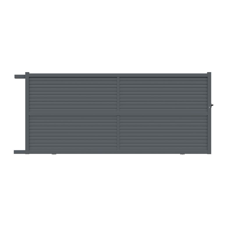 Portail coulissant VALINTIA alu gris anthracite RAL 7016 H.181 x l.400 gauche Main Image