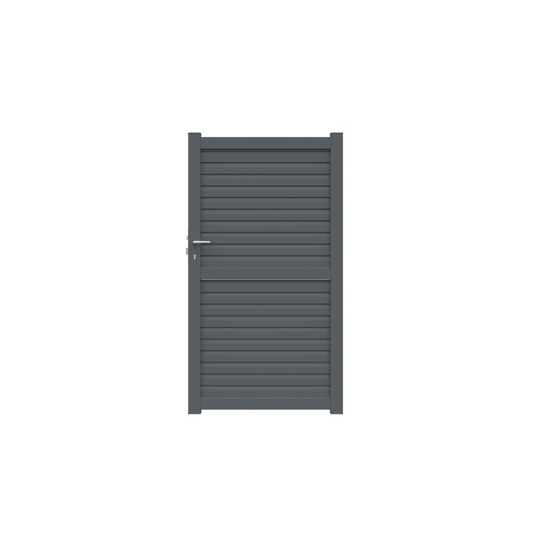 Portillon VALINTIA aluminium gris anthracite RAL 7016 H.182 x l.100 droite Main Image